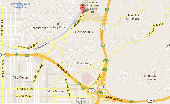 Map to Glendale